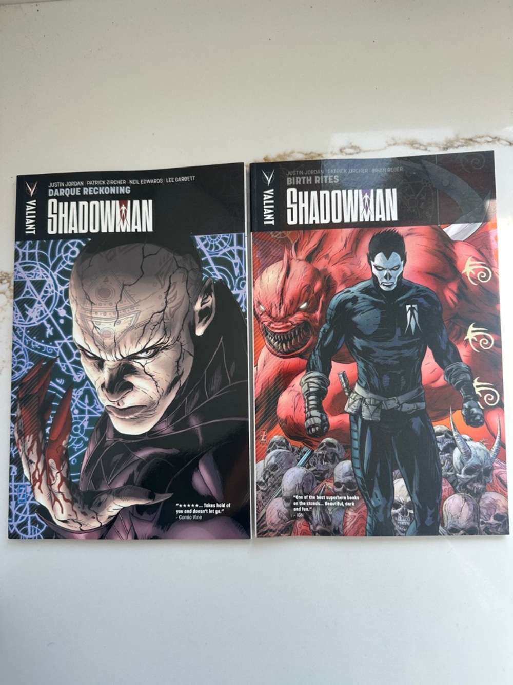 Shadowman Graphic Novels Lot Valiant Comics Birth Rites + Darque Reckoning TPB